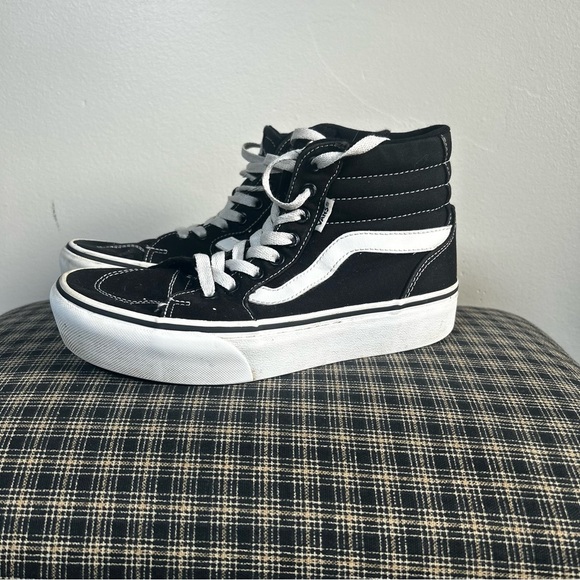 Vans Shoes - Vans Black and White High-Top Sneakers